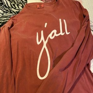 YALL comfort color long sleeve shirt